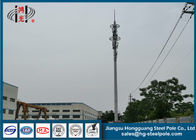 H30m RAL पेंटेड स्टील टैपरर्ड टेलीकम्युनिकेशन टावर्स वेदर रेसिस्टेंस