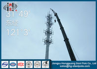हॉट रोल स्टील Q235 दूरसंचार टावर्स चार प्लेटफार्म के साथ विरोधी संक्षारण