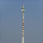 Q235 प्रसारण दूरसंचार टावर्स मोनोपोल एंटीना डंडे टावर्स