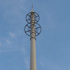 4 जी बहुभुज स्टील ट्यूबलर दूरसंचार टावर्स हॉट रोल स्टील क्यू 235