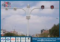 डबल आर्म्स के साथ वाणिज्यिक क्षेत्रों के लिए पाउडर लेपित ट्रैफिक लाइट पोल