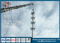 प्रसारण उद्योग के लिए H25m ऊँचाई Q345 दूरसंचार मस्त टावर्स