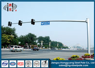 हॉट डिप गैल्वनीकरण सामग्री Q345 ट्रैफिक लाइट पोल 6M हाईट ट्रैफिक लाइट लैंप